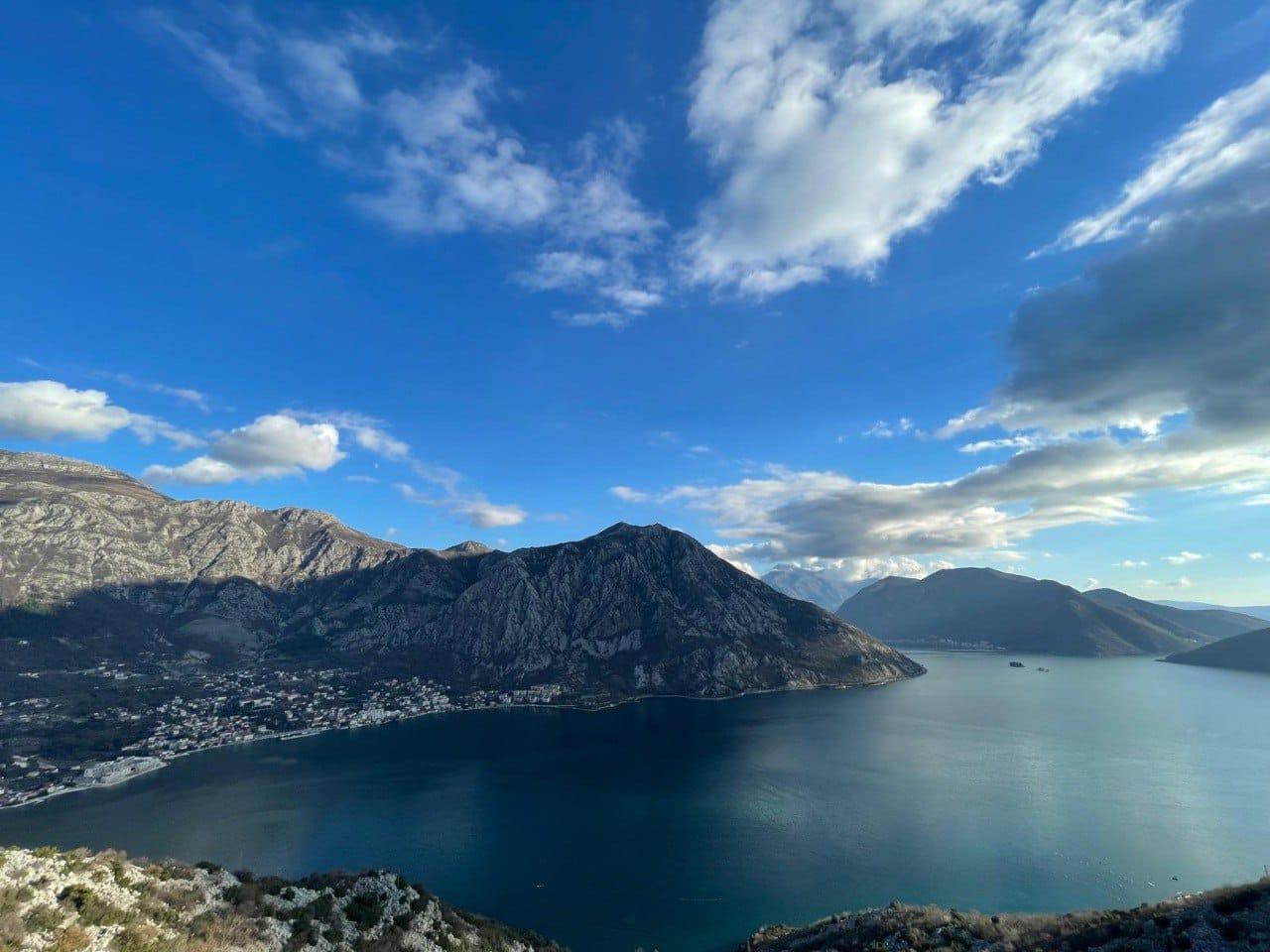View over Kotor Bay from the mountains